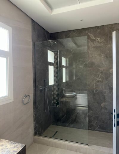 Shower glass fixed panel